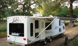 Enjoy the outdoors with this large awning!