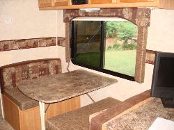 Love the pass-through window to the outside from the table!